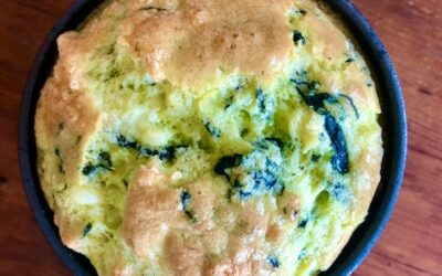 Fresh Corn and Kale Soufflé with Cave Aged Gruyere